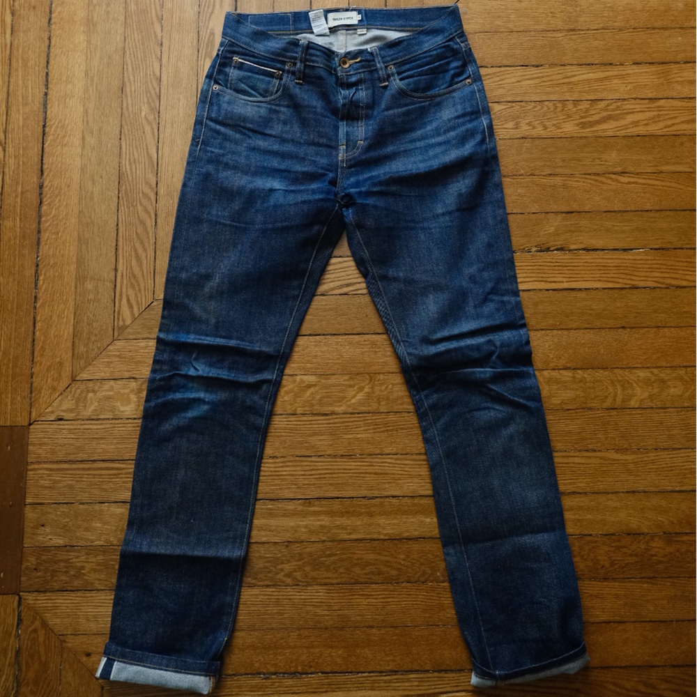 Taylor Stitch White Oak Cone Mills Selvedge Slim 31-32 EUC raw denim